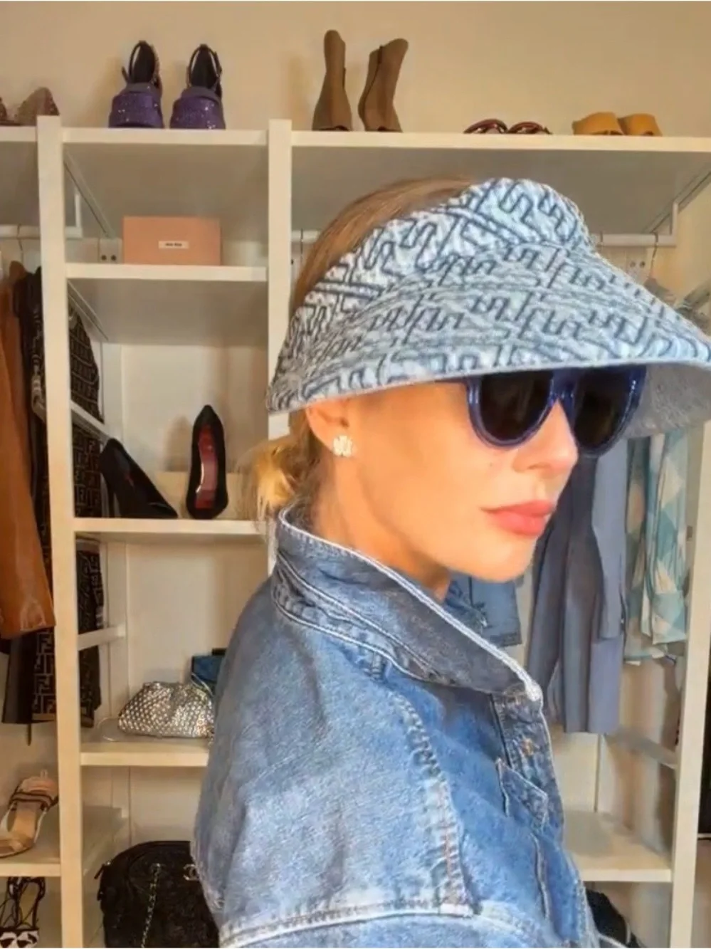 FENDI Denim FF Visor